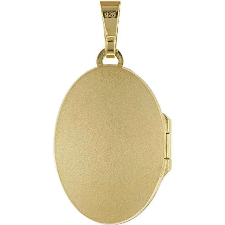 trendor Medaillon mit Kette Gold plattiertes 925 Silber, Lebensbaum Anhänger zum Öffnen für 2 Fotos, 60 cm – Bild 2