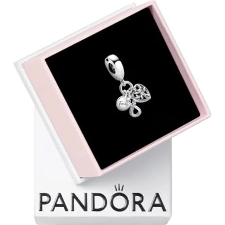 Pandora Kettenanhänger Family Infinity Triple Charm-Anhänger 792201C01, versilbert – Bild 1