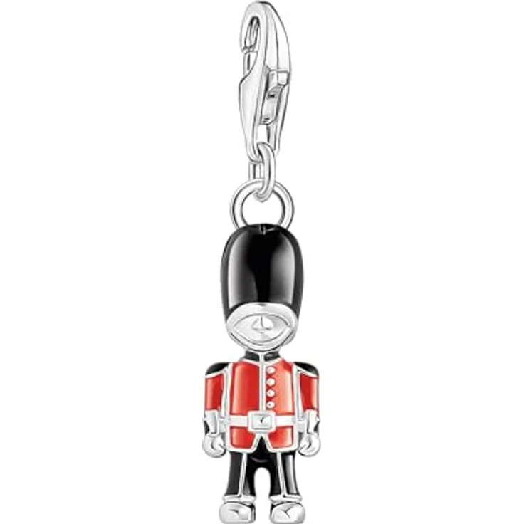 THOMAS SABO Charm-Anhänger LONDON Königliche Wache, Charm Club aus 925er Sterlingsilber mit Kaltemail und Karabinerhaken – Bild 1