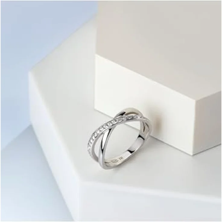 CHRIST Ring 89085144, Eleganter Damenring aus hochwertigem Material in Silber – Bild 2