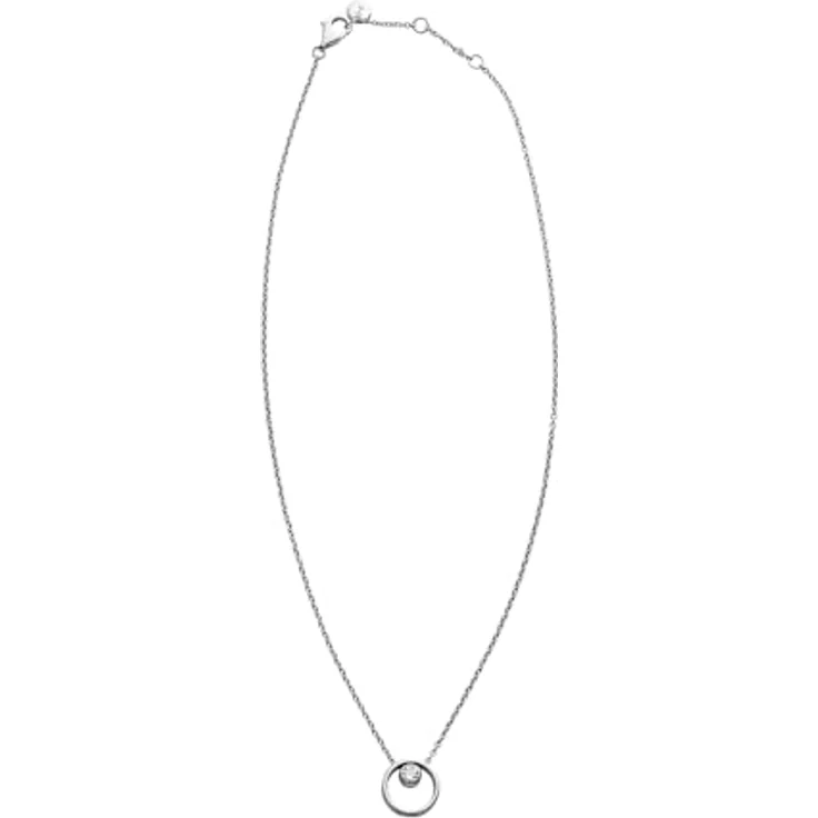 Skagen Damen-Edelstahl-Halskette ELIN, gebürstet, silber, Karabinerverschluss, 470 mm Länge, 14,6 mm Breite – Bild 1
