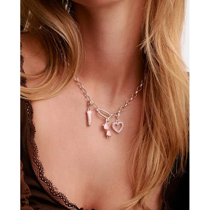 THOMAS SABO Charm-Anhänger Pink Heart, 925er Sterlingsilber mit Karabinerhaken – Bild 4