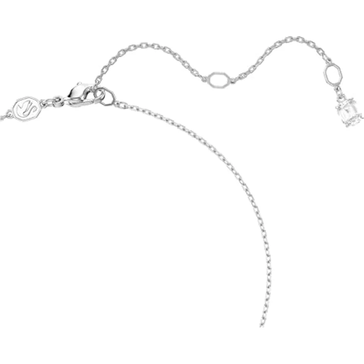Swarovski Ariana Grande x Anhänger, Rhodinierte Damenhalskette mit Kristallherz in klarem Pavé, Länge: 38-45 cm, Motivgröße: 1 x 0.9 cm – Bild 3
