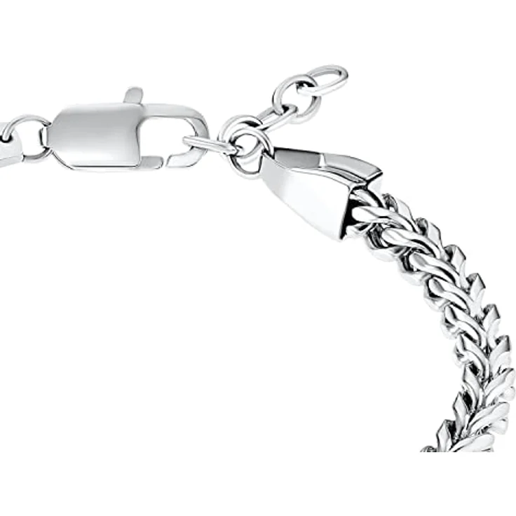 s.Oliver Herren Armband Edelstahl, 20+2 cm mit Karabinerverschluss, elegantes Design, kommt in Schmuck Geschenk Box – Bild 3