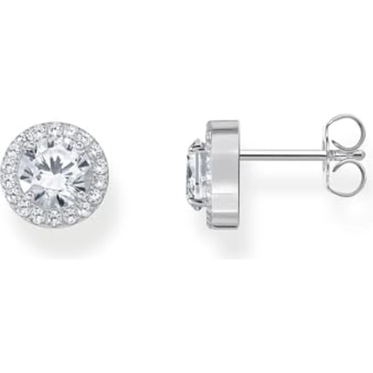 Thomas Sabo Ohrstecker H2304-051-14, 925er Silber mit Zirkonia-Besatz, zeitlos modern, klar weiß – Bild 2