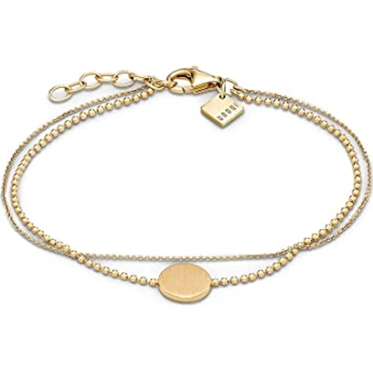 CHRIST Damen-Armband 925er Silber, recycelt, Gold 32011540, Länge 17 cm, Verlängerung 2 cm, Stärke 1,2 mm – Bild 1