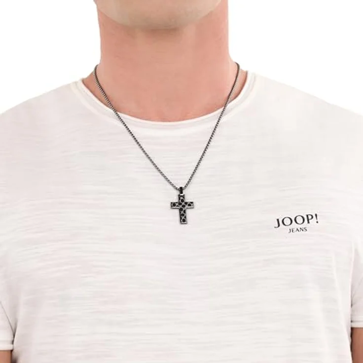 Joop! Herren Halskette aus Edelstahl, 60 cm, verstellbar, Silber, inkl. Geschenkbox – Bild 2