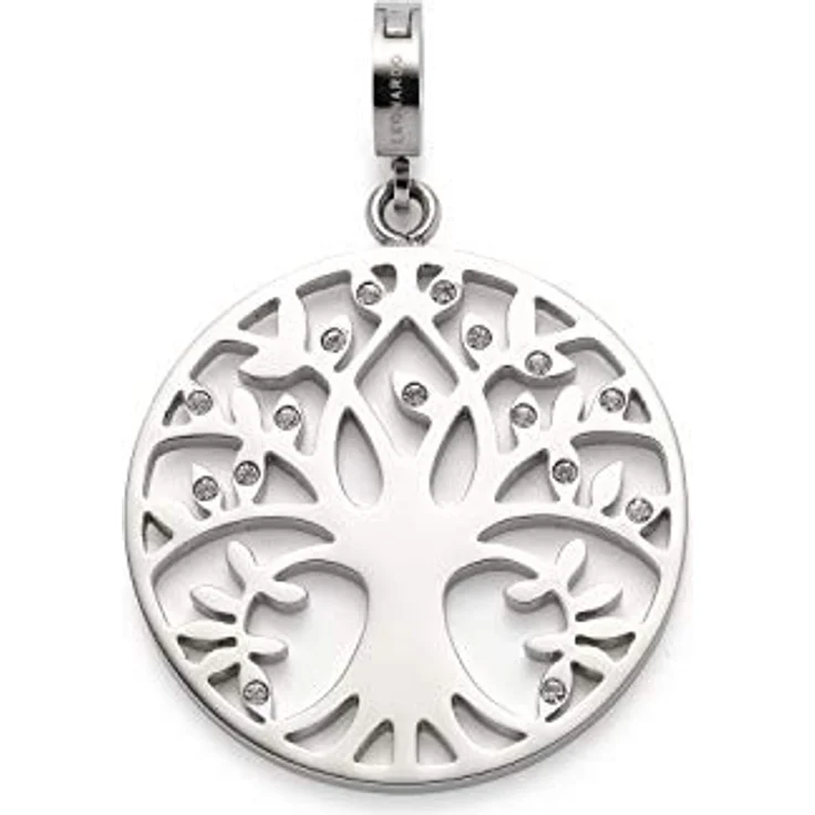 JEWELS BY LEONARDO ANHÄNGER AMITA C Clip&Mix, Edelstahl mit Lebensbaum-Ornament und Glaskristallen – Bild 1