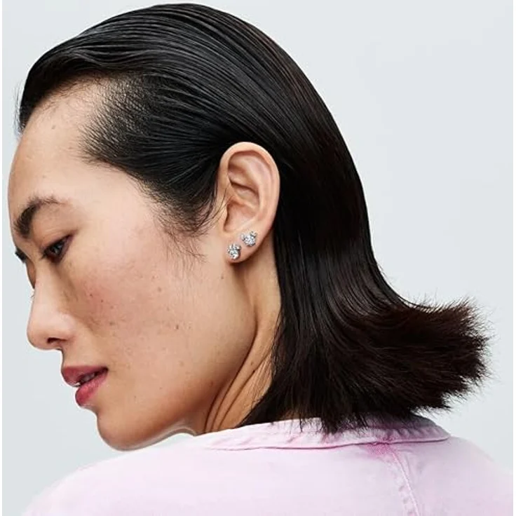 Pandora Ohrstecker Disney x Pandora 293219C01, 925er Silber mit Zirkonia-Besatz, klar weiß – Bild 2