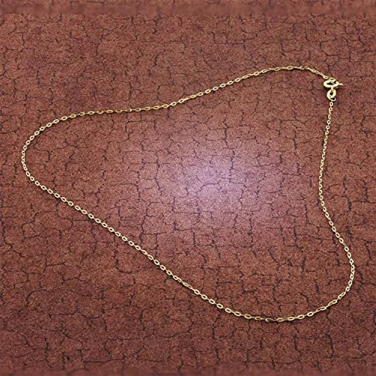 trendor Damen-Halskette 585 Gold / 14 Karat Flachanker, 1,1 mm breit, 38 cm, eleganter Echtgold Halsschmuck mit Federring-Verschluss, Geschenkidee für besondere Anlässe – Bild 3
