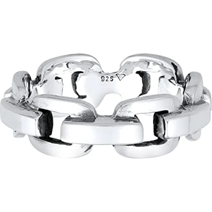 Kuzzoi Massiver Herrenring im Ankerketten Design, 925 Sterling Silber poliert, Ringgröße 64, Lifestyle-Ring für Männer – Bild 2