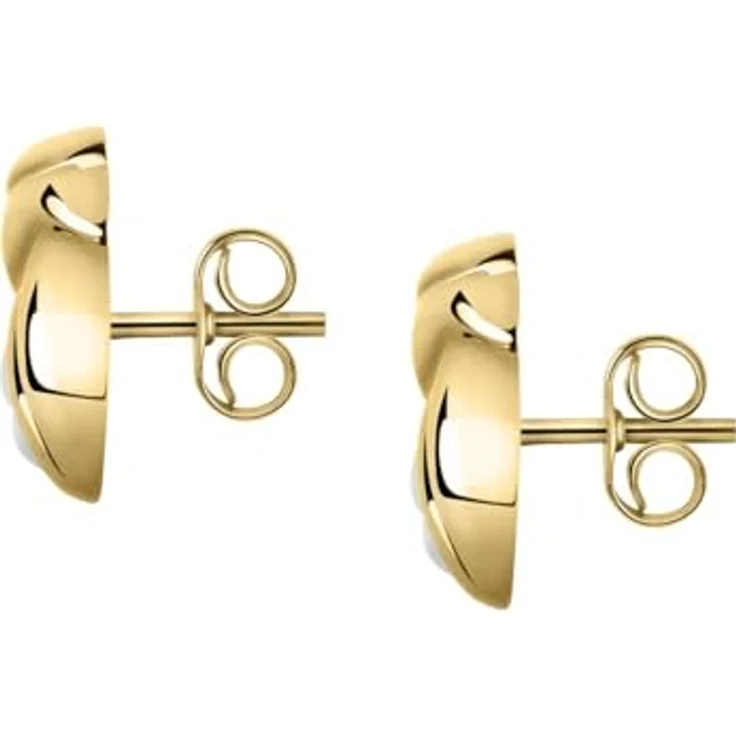 CHRIST Damen-Ohrstecker Bicolor 585er Gelbgold und Weißgold, mittlere Größe 0,9 cm – Bild 3