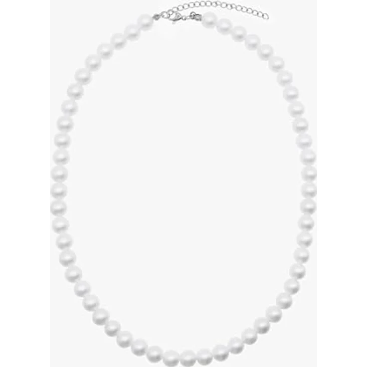 Heideman Damen Halskette Perlenkette aus Edelstahl, silber farbend matt mit weißer runder Perle, hypoallergen und zur Geschenkverpackung geeignet – Bild 4