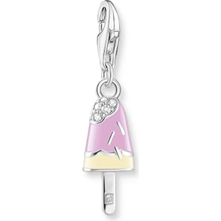 THOMAS SABO Charm-Anhänger Eis, recyceltes 925 Sterlingsilber mit weißen Steinen, Charm Club Anhänger mit Karabinerhaken – Bild 1