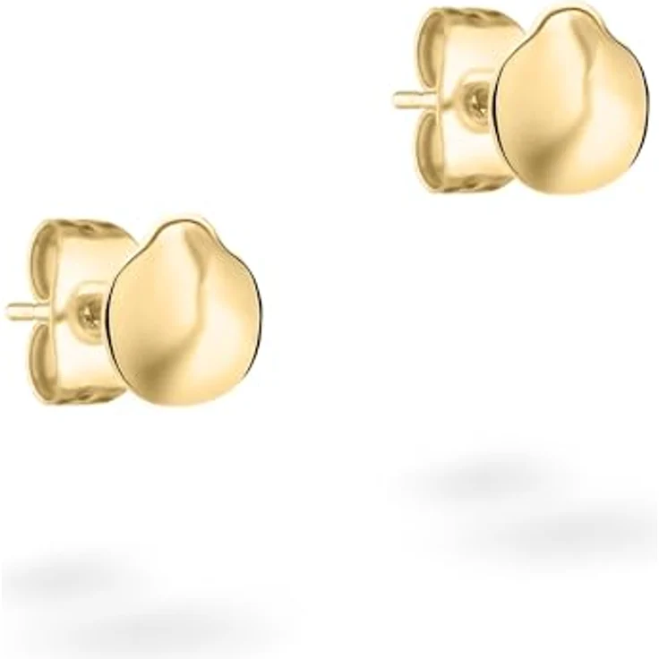 Tamaris Ohrstecker TJ-0581-E-08, organisches Design aus IP Gold, 0,8 cm, Steckverschluss – Bild 1
