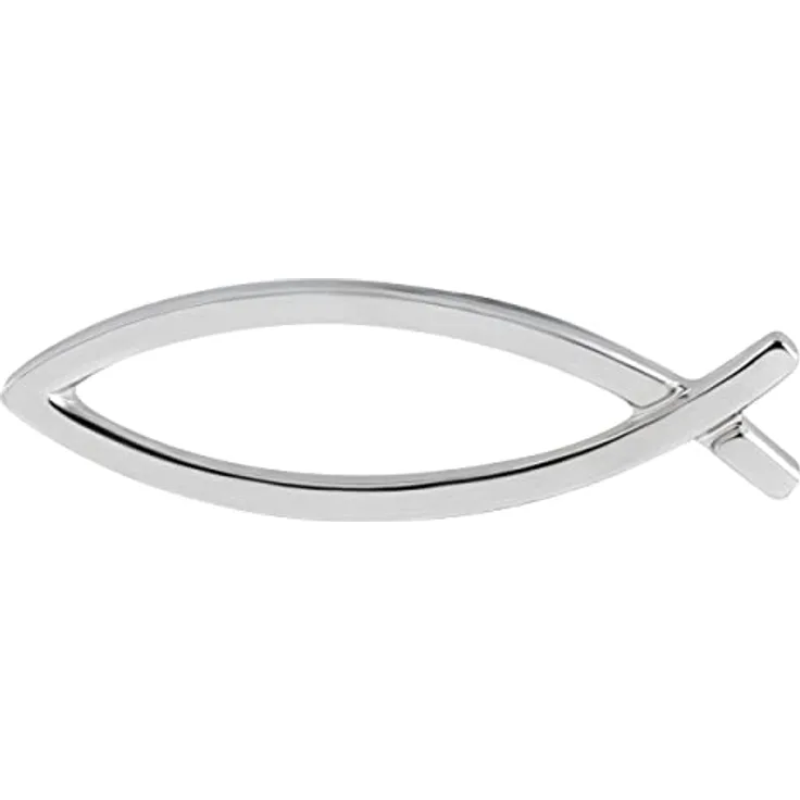 MaMeMi Anstecknadel ICHTHYS Fisch silberfarben, 2 cm religiöser PIN für Damen & Herren – dezentes Design, Geschenk zur Konfirmation, Kommunion, Taufe
