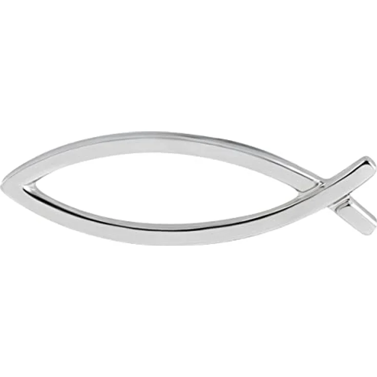 MaMeMi Anstecknadel ICHTHYS Fisch silberfarben, 2 cm religiöser PIN für Damen & Herren – dezentes Design, Geschenk zur Konfirmation, Kommunion, Taufe – Bild 1