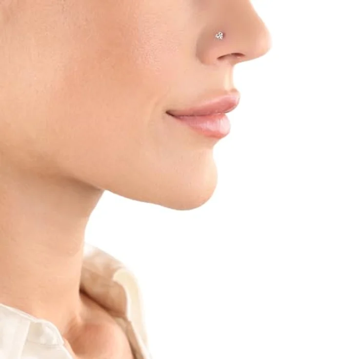 Amor Nasenpiercing "Herz", 925 Sterling Silber, 1 cm, Damen Piercingschmuck, in Geschenkbox – Bild 2