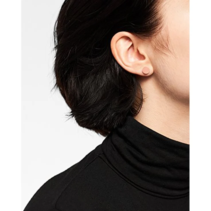 LIEBESKIND Damen-Ohrstecker LJ-0051-E-07, rosévergoldet, mattiert, 7 mm mit Steckverschluss – Bild 4
