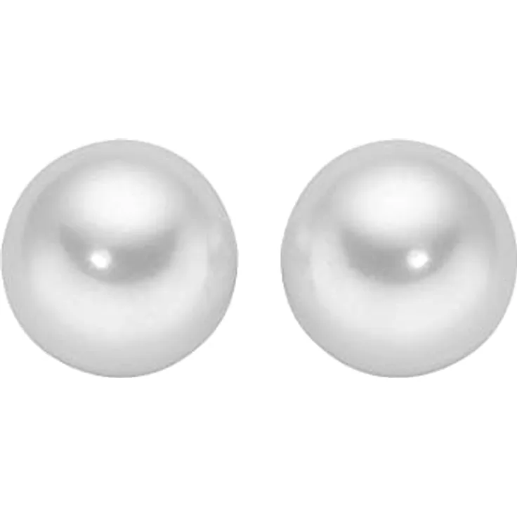 FAVS Damen-Ohrstecker 925er Silber rhodiniert mit Süßwasserperle, Durchmesser ca. 6 mm