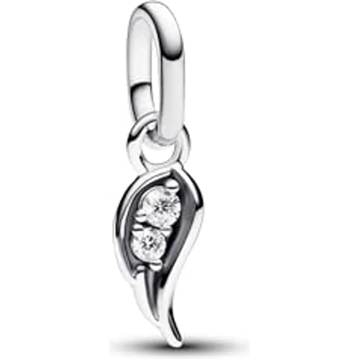 PANDORA ME Funkelnder Engelsflügel Mini-Charm-Anhänger, aus Sterling Silber mit Cubik Zirkonia, kompatibel mit ME und Moments Armbändern, 793041C01