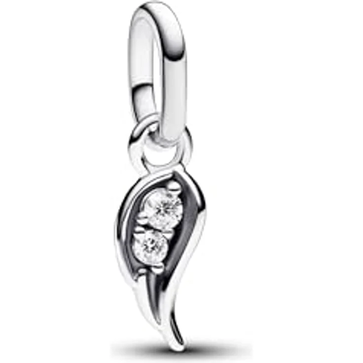 PANDORA ME Funkelnder Engelsflügel Mini-Charm-Anhänger, aus Sterling Silber mit Cubik Zirkonia, kompatibel mit ME und Moments Armbändern, 793041C01 – Bild 1