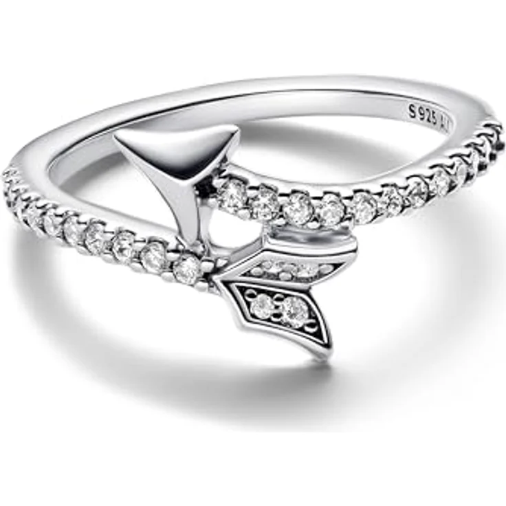 Pandora Damenring 193619C01 Funkelnder Pfeil aus 925 Sterlingsilber mit weißen Zirkonia, Breite 10 mm, Größe 52/16,6 – Bild 2