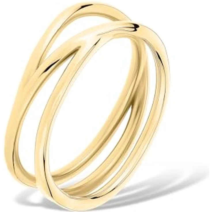 Liebeskind Berlin Ring LJ-1625-R-58, Edelstahl in IP Gold, Größe 58 cm, zeitloses Design – Bild 1