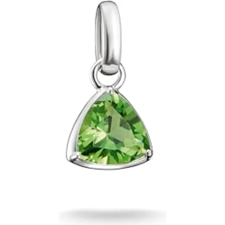 THOMAS SABO Connect Charm Pendant Birthstone Collection, 925 Sterling Silber mit Geburtsstein für August und Monatseingravierung – Bild 1