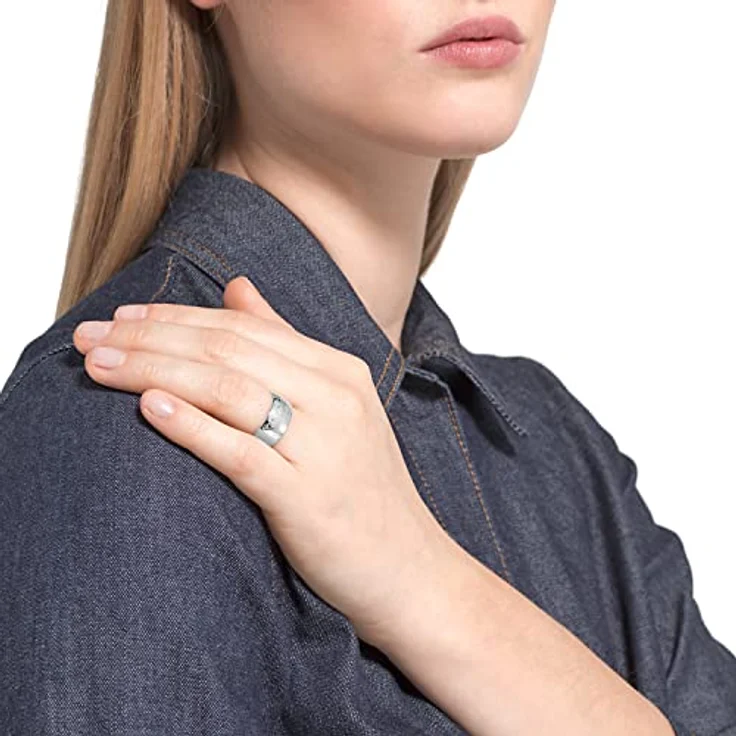 JOOP! Fingerring für Damen, 925 Sterling Silber mit Zirkonia und Kornblume, 1-tlg – Bild 4