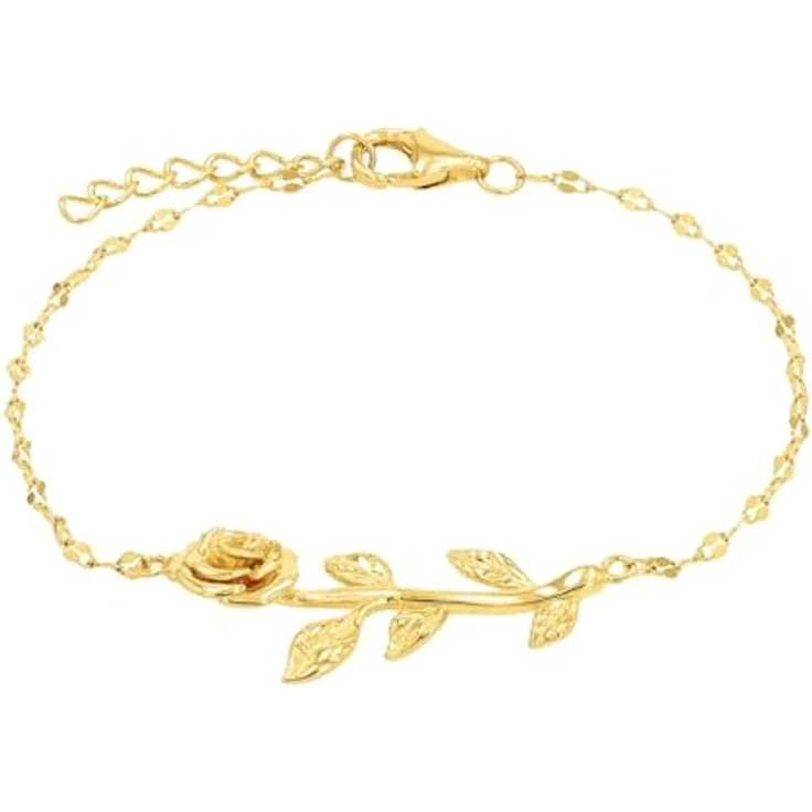 Amor Damen Armband 925 Sterling Silber, verstellbar 17+2 cm, Gold-Rose, in Schmuck Geschenk Box, 2034102 – Bild 1