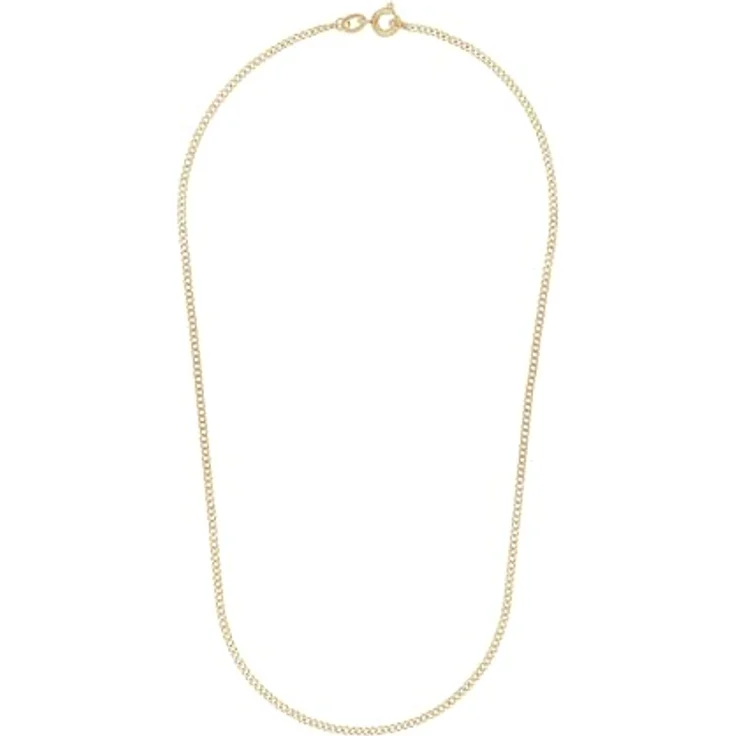 Amor Panzer Collier Edelstahl Unisex Halsschmuck, 38 cm, Gold, mit Federring-Verschluss, kommt in Schmuck Geschenk Box, 2037369 – Bild 2