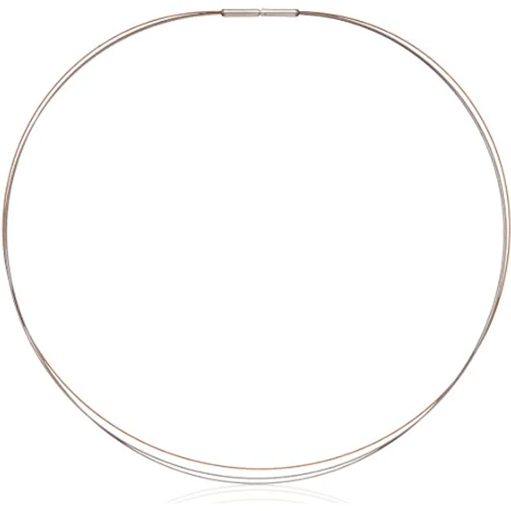 Boccia Damen-Collier 3-Fach, Edelstahl teilvergoldet, bicolor, 45.0 cm mit Bajonettverschluss – Bild 1
