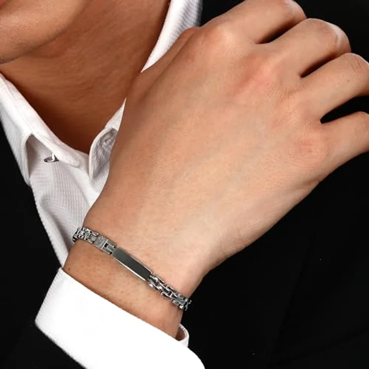 Maserati Herren-Stahlarmband, ICONIC-Kollektion, 21,5 cm mit praktischem Schmuckverschluss – JM324AVD57 – Bild 5