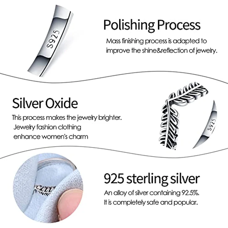 KUNSIR 925 Sterling Silber Damenring, Retro Liebesknoten Design mit Zirkonia, in Geschenkverpackung – Bild 2