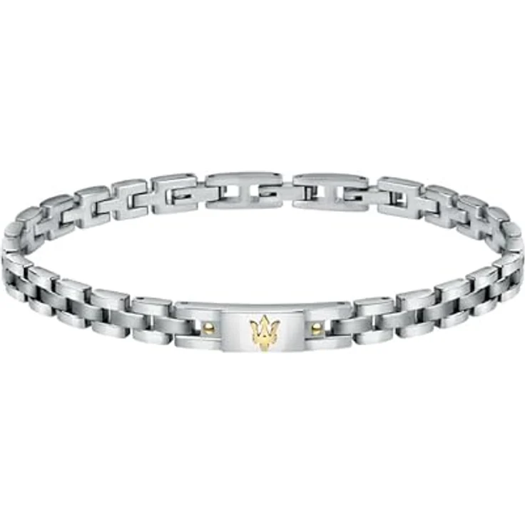 Maserati JEWELS Herren Armband aus Stahl, vergoldet, 22cm mit Clip-Verschluss - JM420ATH05 – Bild 4