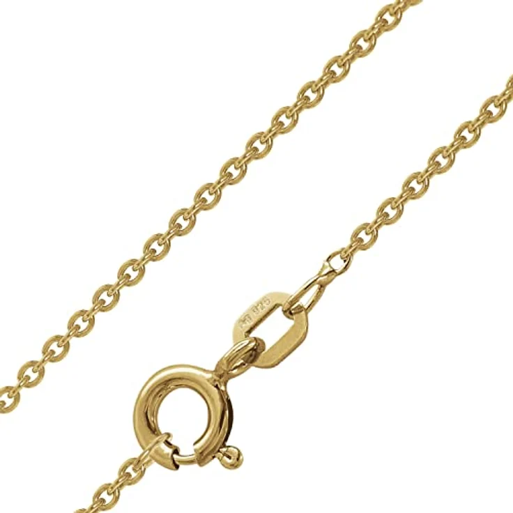 trendor Damenkette mit Himmelsscheibe von Nebra, 925 Sterlingsilber Grün/Gold ⌀ 20 mm, 45 cm Rundanker-Halskette, modisches Schmuckstück für Frauen – Bild 3