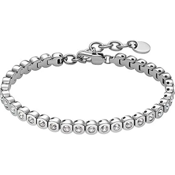 Heideman Armband Damen Amilla II, silberfarbenes Tennisarmband aus hochwertigem Edelstahl mit Zirkonia Steinen, hypoallergen und matt poliert, inkl. Verlängerung