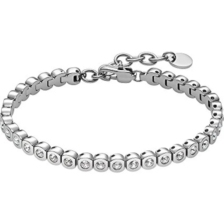 Heideman Armband Damen Amilla II, silberfarbenes Tennisarmband aus hochwertigem Edelstahl mit Zirkonia Steinen, hypoallergen und matt poliert, inkl. Verlängerung – Bild 1