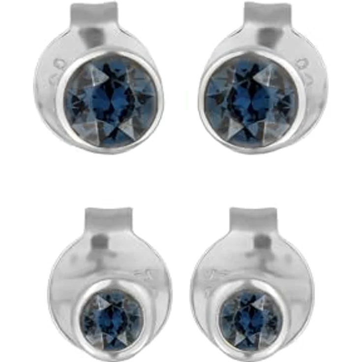 Elli Ohrringe Damen Ohrstecker 2er Set Basic mit Glaskristall, 925 Sterling Silber – Bild 2