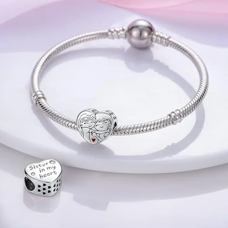 Pandach Charm Anhänger für Armband aus 925 Sterling Silber mit Zirkonia-Steinen, kompatibel mit europäischen Armbändern und Halsketten für Frauen und Mädchen – Bild 4