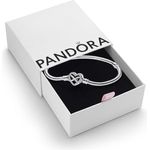PANDORA Moments Armband, Sterling-Silber mit Funkelndem Unendlichkeits-Herzverschluss und Zirkonia Steinen, 18cm, kompatibel mit Moments Kollektion, 592645C01-18
