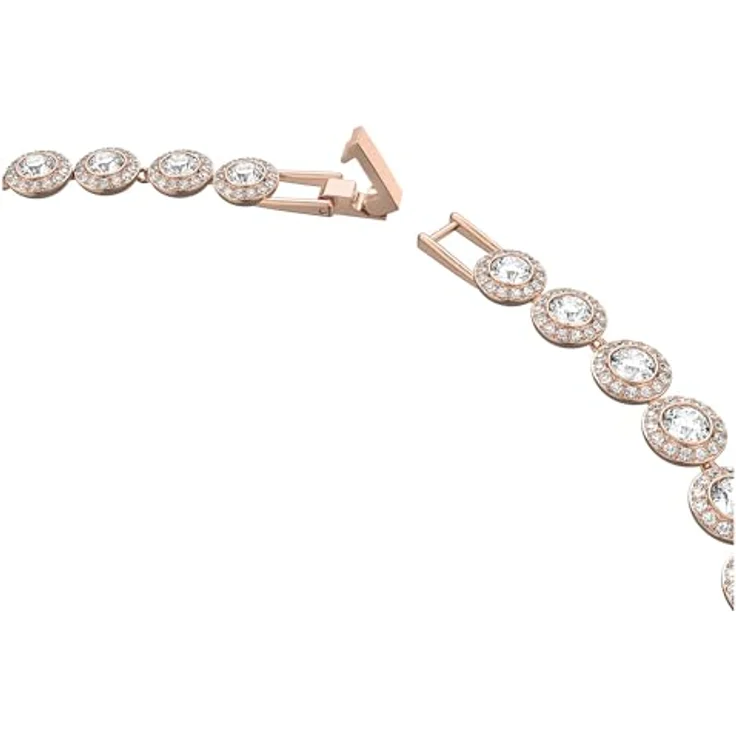 Swarovski Una Angelic Halskette, Rund, Weiss, Roségold-Legierungsschicht, mit Kristallpavé für besondere Anlässe – Bild 3