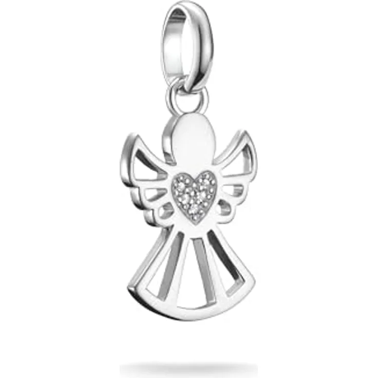 THOMAS SABO Charm-Einhänger Charm Beschützer der Liebe - Connect, mit Zirkonia (synth), aus recyceltem Silber 925, filigranes Design mit Herz