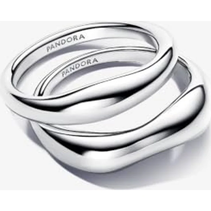 Pandora 193264C00 Ring-Set für Damen, polierte Stacking-Ringe aus 925 Sterlingsilber, Breite 4,5 mm – Bild 7