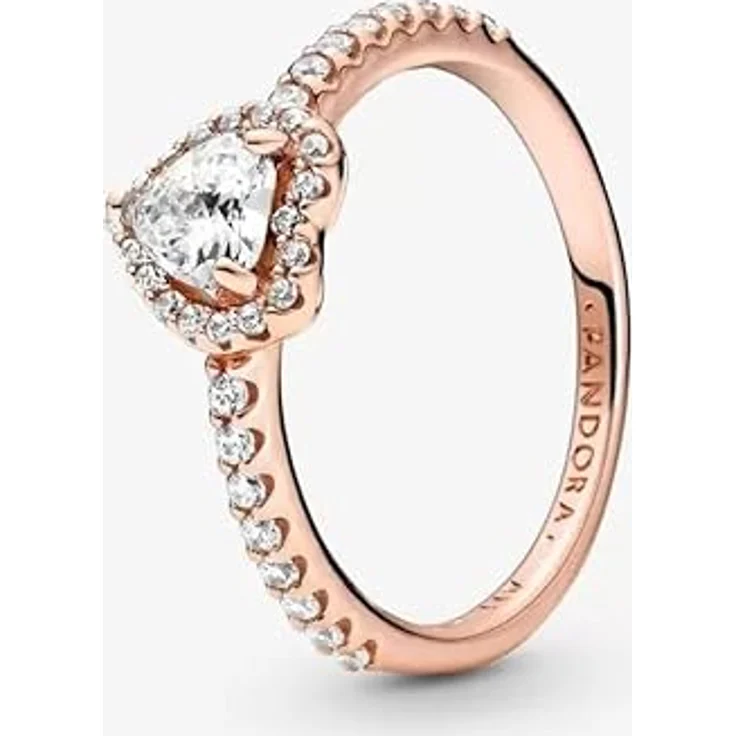 PANDORA Ring Rosé "funkelndes Herz", rosévergoldet mit Zirkonia, 14 Karat – Bild 4