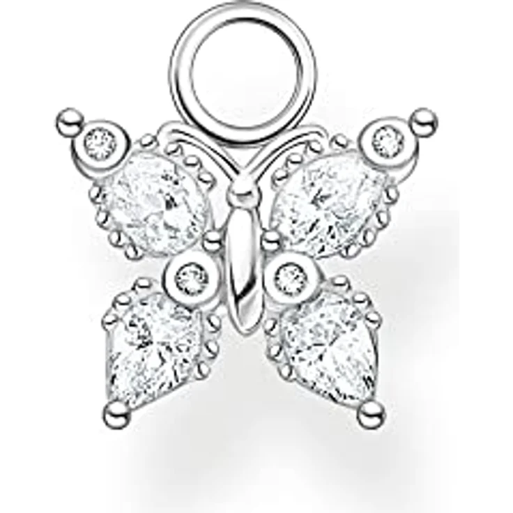 THOMAS SABO Ohrring Anhänger Schmetterling, 925 Sterlingsilber mit Karabinerhaken, Charm Club für Bettelarmbänder und Ketten – Bild 1