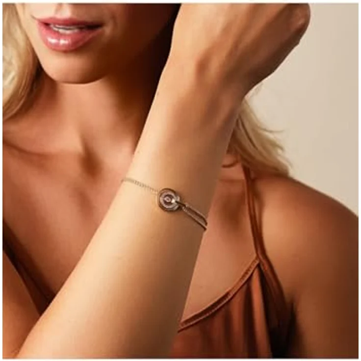 JETTE Damen-Armband 925er Silber, recycelter Zirkonia, Gelbgold, One Size – Bild 2