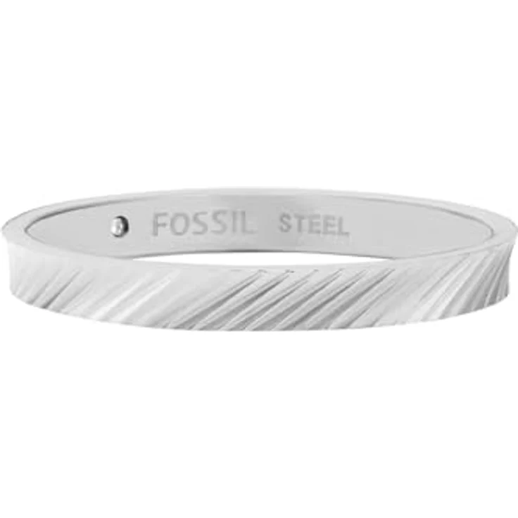 Fossil Damen-Edelstahlband Ringe, Größe 6, aus Edelstahl in Wolkensilber, poliert – Bild 2