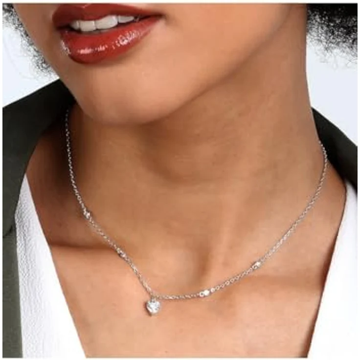 CHRIST Damen-Kette 925er Silber, recycelte Zirkonia, One Size – Bild 5